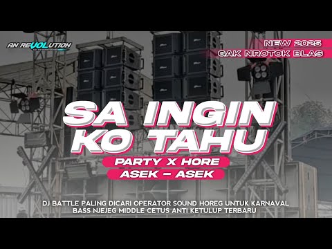 DJ SA INGIN KO TAHU PARTY ASEK-ASEK TERBARU || BASS NJEDUG || AN REVOLUTION