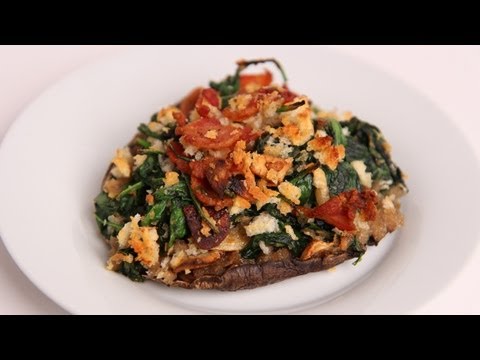 Bacon & Spinach Stuffed Portobello Mushrooms Recipe - Laura Vitale - Laura in the Kitchen Ep 401 - UCNbngWUqL2eqRw12yAwcICg