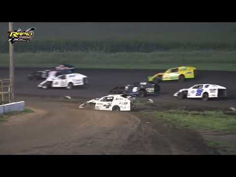 B-Mod B Features &amp; Sportsman Feature | Rapid Speedway | 8-6-2021 - dirt track racing video image
