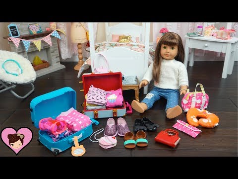Packing My Dolls Bags for Vacation - AG Doll Clothes & Travel Luggage Accesories - UCXodGGoCUuMgLFoTf42OgIw