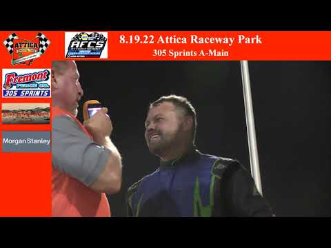 8.19.22 Attica Raceway Park 305 Sprints A-Main - dirt track racing video image