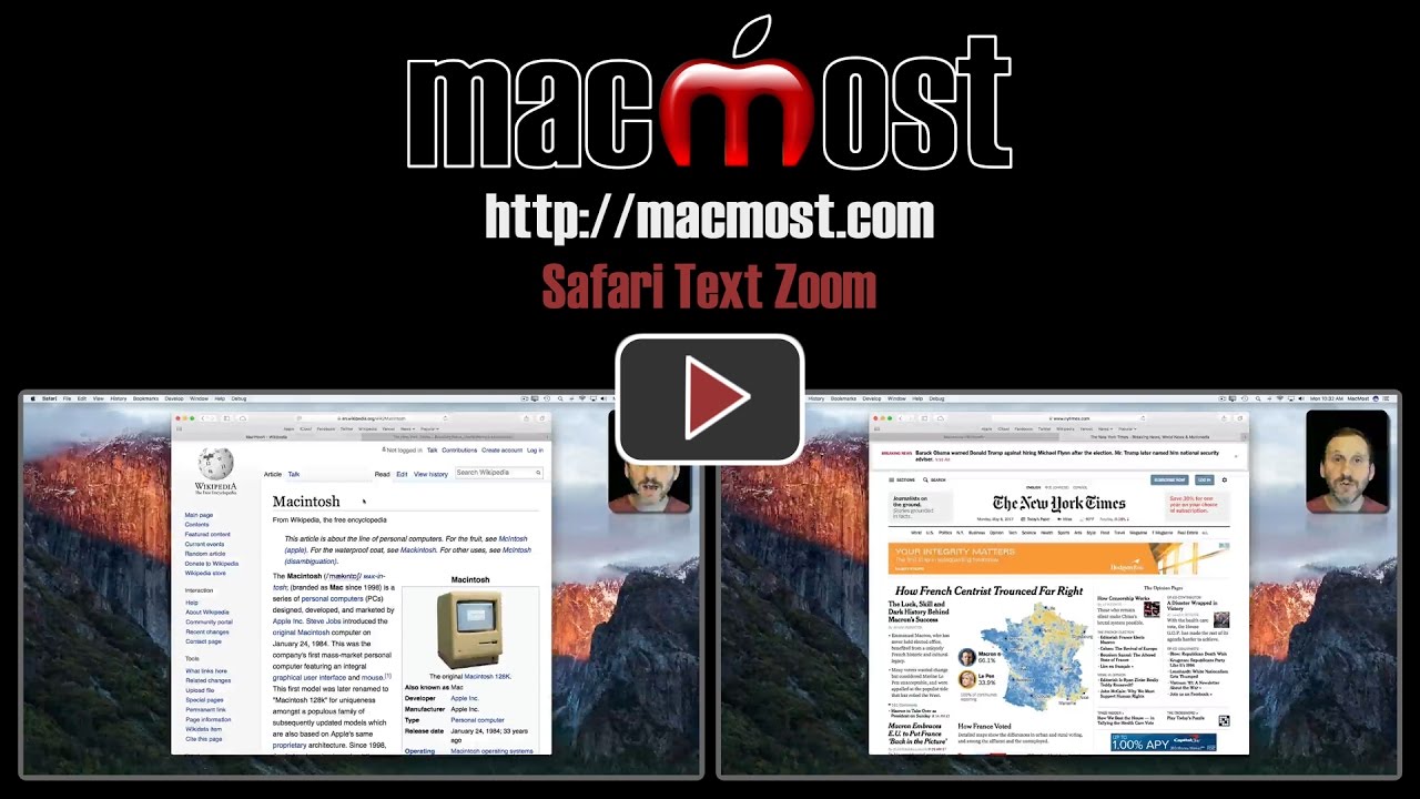 safari zoom text only