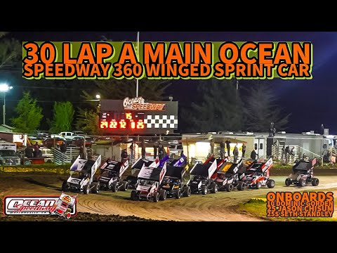 360 Winged Sprint Car A Main | April 26th, 2024 | Ocean Speedway, Watsonville, CA - dirt track racing video image