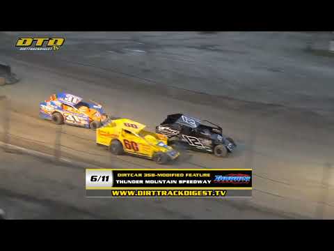 Thunder Mountain Speedway | DIRTcar 358-Modified Highlights | 6/11/22 - dirt track racing video image