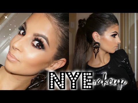 New Years Eve Makeup & Hair Tutorial | Sparkle Bombshell - UCKMugoa0uHpjUuq14yOpagw