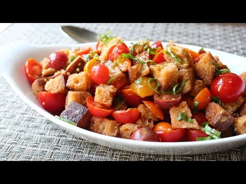 Crispy Panzanella Salad - Tuscan Bread & Tomato Salad Recipe - UCRIZtPl9nb9RiXc9btSTQNw