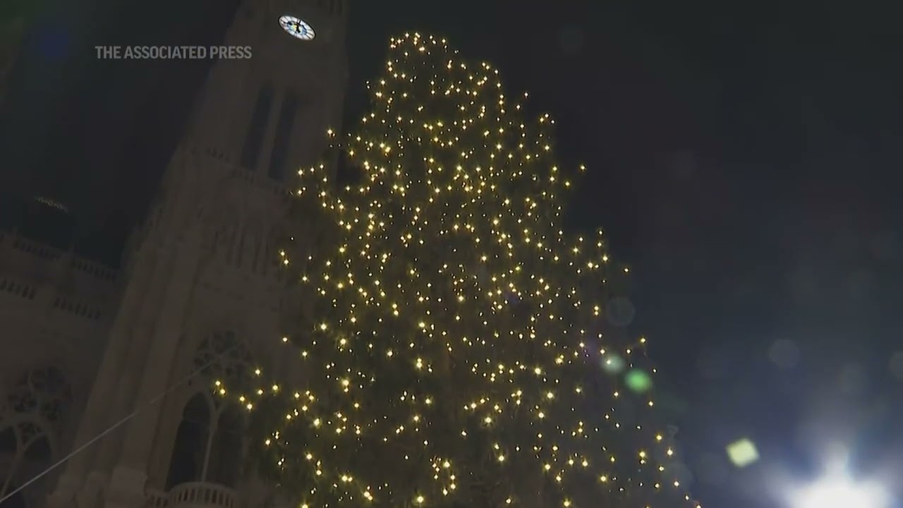 Festive displays light up Europe despite crisis