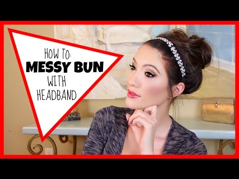 HOW TO: MESSY BUN W/ HEADBAND! Blair Fowler - UC48DOiEvCDu3sThBijwkQ1A