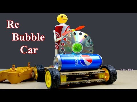 WOW ! How to Make  A Simple Rc Car with Bubble Machine  - DIY Toy Car From Cardboard - UCR3xusmlQ7Ljz8R7AB0umZw