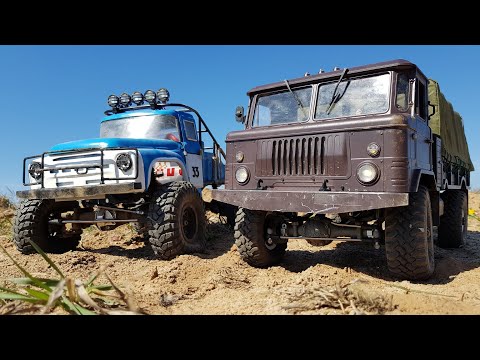 ЗИЛ 650 сил ПРОТИВ ШИШИГИ ! ... Scale RC GAZ66 and ZIL 650 hp - UCX2-frpuBe3e99K7lDQxT7Q