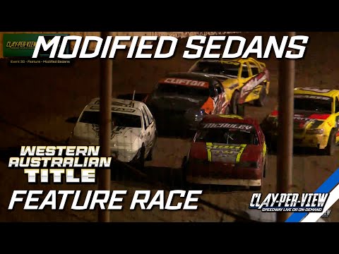 Modified Sedans | Western Australian Title 2024/25 - Carnarvon - 22nd Feb 2025 | Clay-Per-View - dirt track racing video image