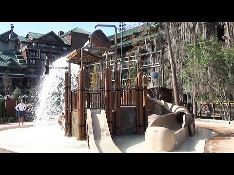 Disney's Wilderness Lodge Silver Creek Springs Pool Tour with Fence, New Children's Water Play Area - UCe-gHr2O_LP7t0YJYHZQZlg