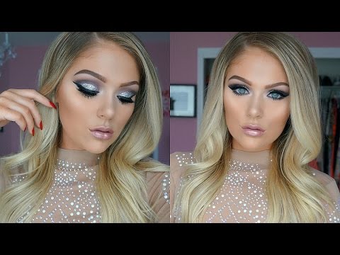 NEW YEARS EVE MAKEUP TUTORIAL | Silver Glitter Smokey Eye - UCji7wwhcGBhI0MIlxytFp4Q