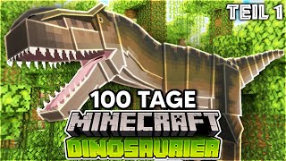 Ich überlebe 100 Tage Minecraft auf einer Dinosaurier Insel Teil 1