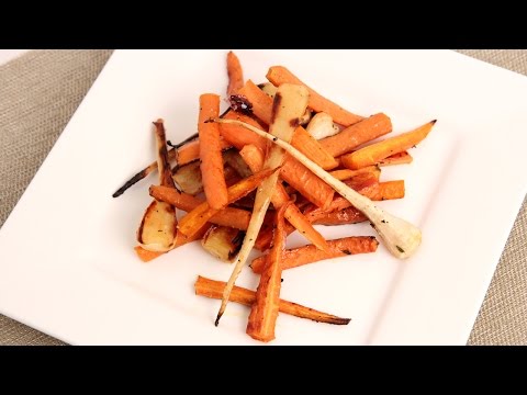 Honey & Thyme Roasted Carrots & Parsnips Recipe - Laura in the Kitchen Episode 852 - UCNbngWUqL2eqRw12yAwcICg