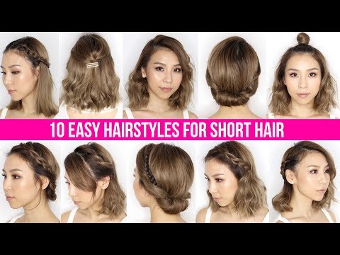 10 Easy Ways To Style Short Hair & Long Bob - Tina Yong - UC0ng0jJflTuJBBH5DGvr1Pw