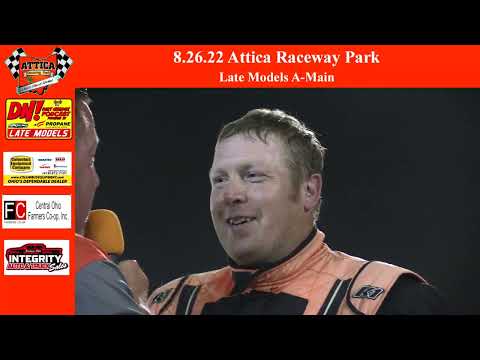 8.26.22 Attica Raceway Park Late Models A-Main - dirt track racing video image