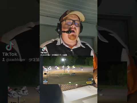 From the booth with announcer Zach #dirttrackracing #sprintcar #sprintcars #shorttrack - dirt track racing video image