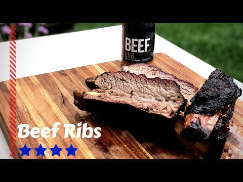 Smoked Beef Ribs | How to smoke DINO beef short ribs - UC9YQK394ErVUG8GYozOAsUw