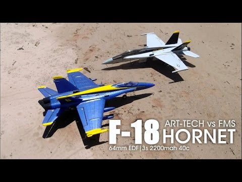 ART-TECH vs FMS F-18 Hornet EDF jet on windy days. - UC7jd-JN3RitkYxALS7ZOnhA