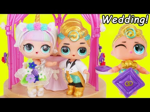 LOL Surprise Unicorn & Luxe Boy Get Married + Big Wedding Lil Punk Sister Confetti Pop Toy Video - UCcUYGJmWfnkIyE36wss_nAw