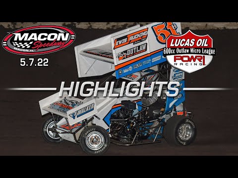 5.7.22 Lucas Oil POWRi 600cc Outlaw Micro Sprint League at Macon Speedway - dirt track racing video image