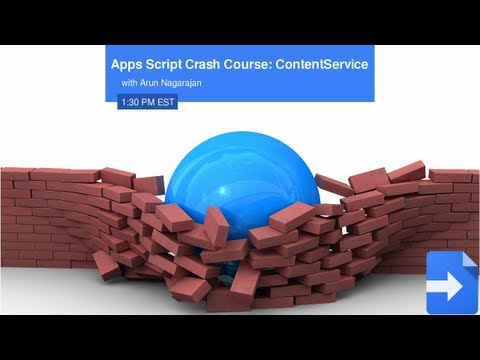 Apps Script Crash Course: ContentService - UC_x5XG1OV2P6uZZ5FSM9Ttw