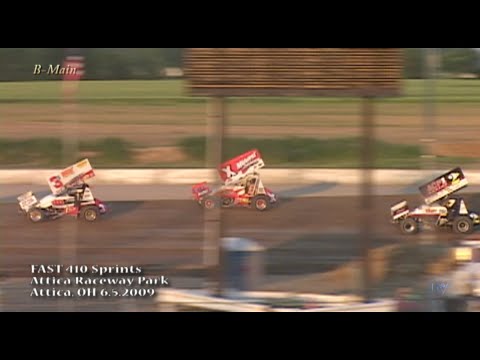 FAST 410 Sprints - Attica Raceway Park - Attica, OH June 5, 2009 - dirt track racing video image