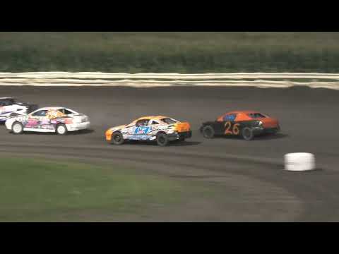 Sport Compacts Race at Lee County Speedway, Runaway Wheel In Feature - dirt track racing video image