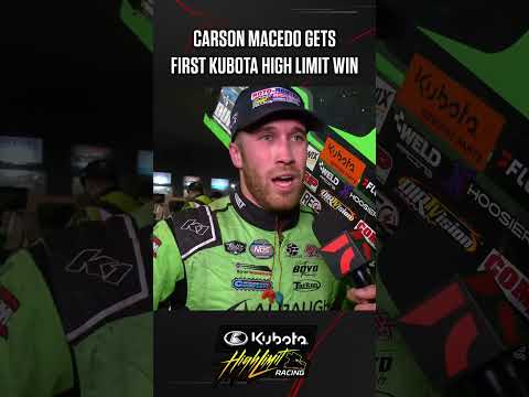 🏁 Carson Macedo stole one from the High Rollers at Lernerville. 🏆 #kubota  #highlimitracing - dirt track racing video image