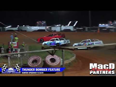 Thunder Bomber Feature - Sumter Speedway 5/18/24 - dirt track racing video image