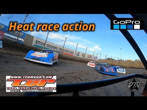 Take in a heat race with TVR Brent Vosbergen from the Perth Motorplex. - dirt track racing video image