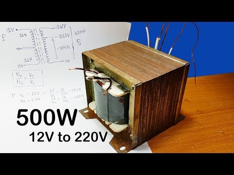 How to calculating turns and voltage of transformers for inverter 12V to 220V 500W (part 1) - UC7vxUlLQsvZhOKGbtyQp0OA