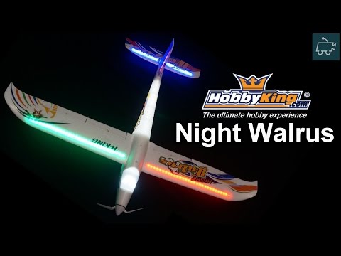 HobbyKing Night Walrus RC Glider with LED LIGHTS! Out of Box - UCDmaPHBzr724MEhnOFUAqsA