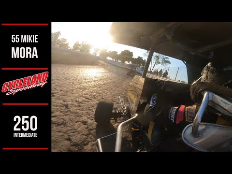 55 Mikie Mora | Onboard Cycleland Speedway Opening Night 2024 | 250 Intermediate - dirt track racing video image