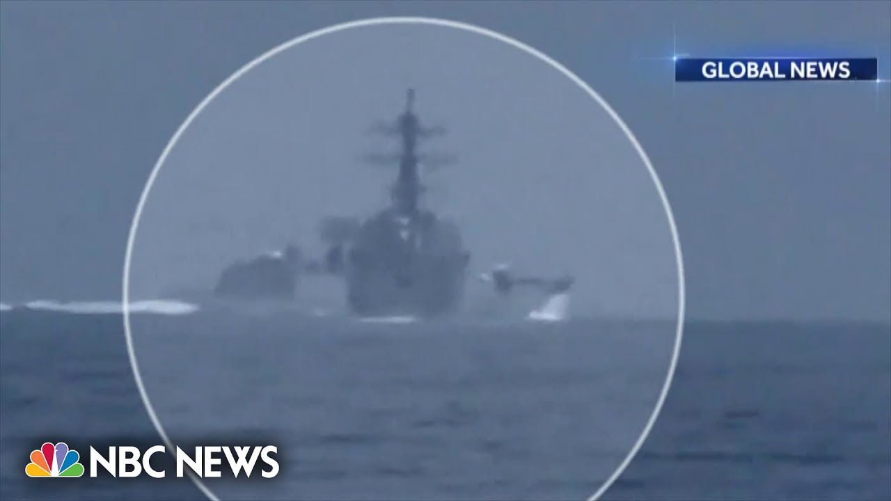 Chinese warship has close call with American destroyer in Taiwan Strait