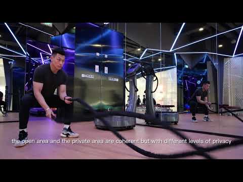 "When Gymming Meets Clubbing" is the design concept of this fitness center that mainly targets at young customers. 
