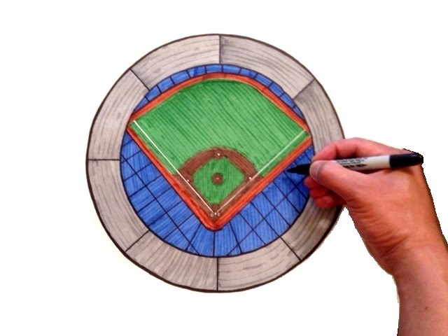 How to Draw a Baseball Stadium