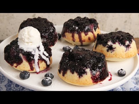 Mini Blueberry Upside Down Cakes | Episode 1187 - UCNbngWUqL2eqRw12yAwcICg