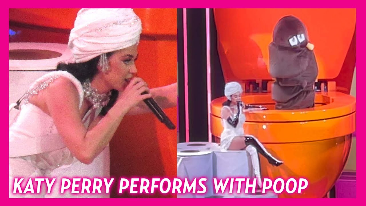 Katy Perry Twerks & Sings With Giant Poop At Her Performance In Las Vegas