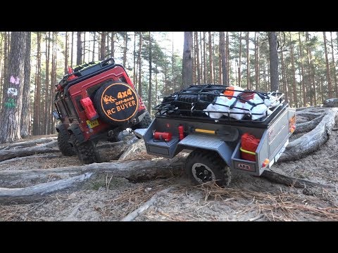 Traxxas TRX4 с прицепом по непролазному лесу ... Scale RC car in the forest - UCX2-frpuBe3e99K7lDQxT7Q