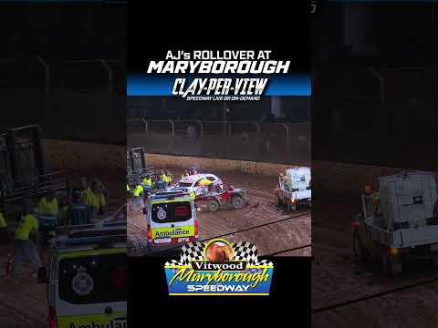 AJ Macdonald Rollover #dirttrackracing #maryboroughspeedway - dirt track racing video image