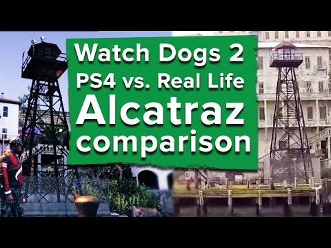 Watch Dogs 2 gameplay comparison -  Alcatraz on PS4 vs. Alcatraz in Real Life - UCciKycgzURdymx-GRSY2_dA
