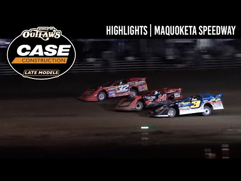 World of Outlaws CASE Construction Late Models | Maquoketa Speedway | August 17, 2024 | HIGHLIGHTS - dirt track racing video image