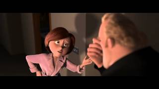 The Incredibles - Mom and dad fighting scene
