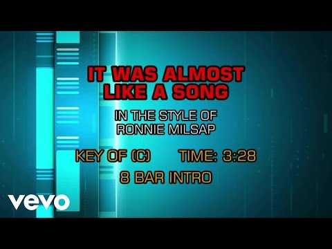 Ronnie Milsap - It Was Almost Like A Song (Karaoke) - UCQHthJbbEt6osR39NsST13g