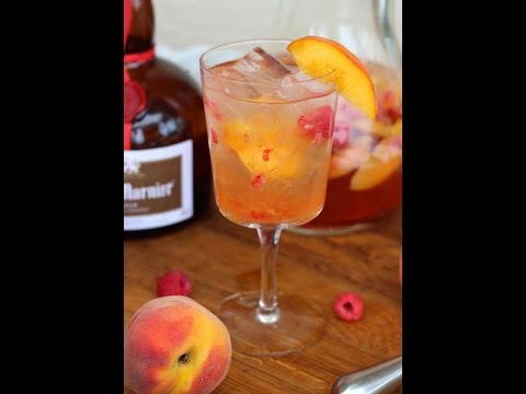 Cocktail Recipe: Peach & Raspberry Rosé Sangria by CookingForBimbos.com - UC_WMyJMgMjKQod3FILMmw7g