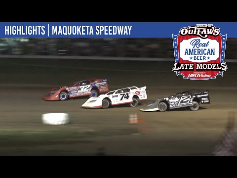 World of Outlaws Real American Beer Late Models | Maquoketa Speedway | August 16, 2025 | HIGHLIGHTS - dirt track racing video image