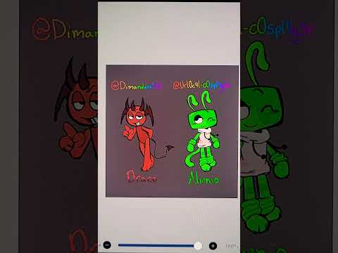 @CanviXD and @Urloc4lc0 's OCs (my camera makes the colors so over saturated 🙏💀)