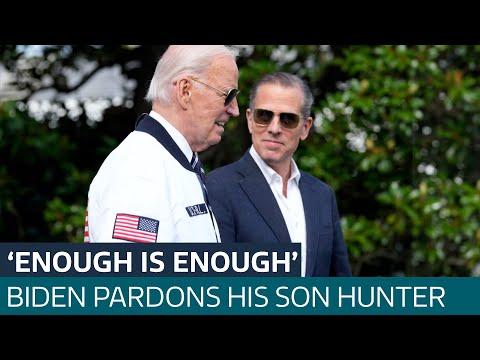 President Biden pardons son, Hunter Biden | ITV News